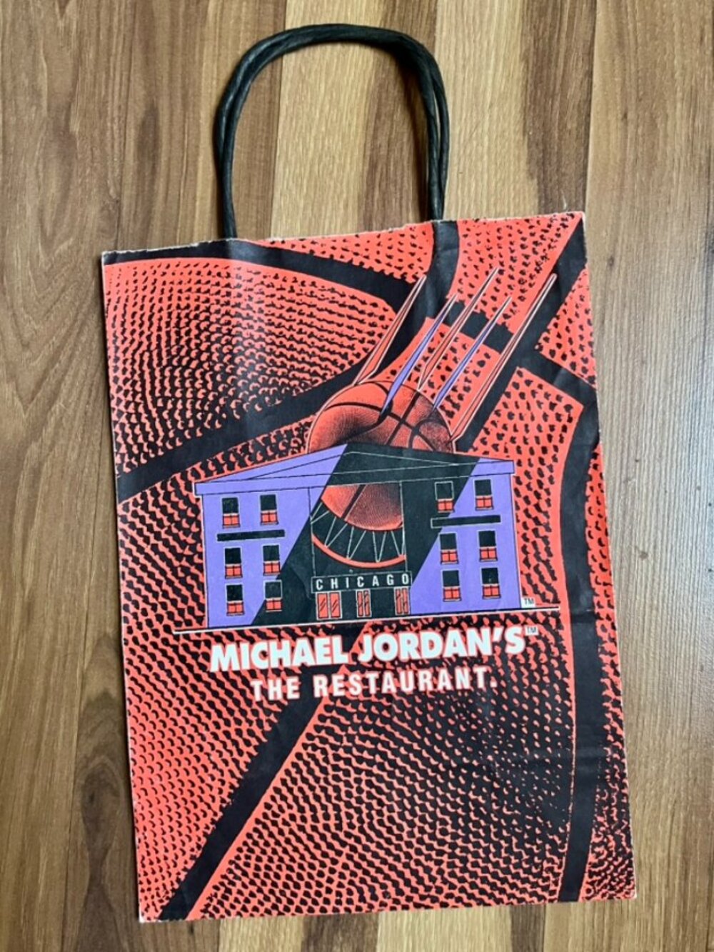 Vintage 1990's Michael Jordan's "THE RESTAURANT" Paper Bag (Scarce / Vintage)